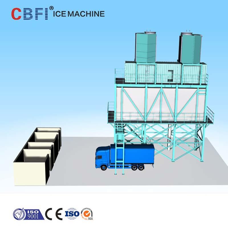 آلة صنع شرائح الثلج CBFI BF20000 20 طنًا يوميًا لتبريد الخرسانة