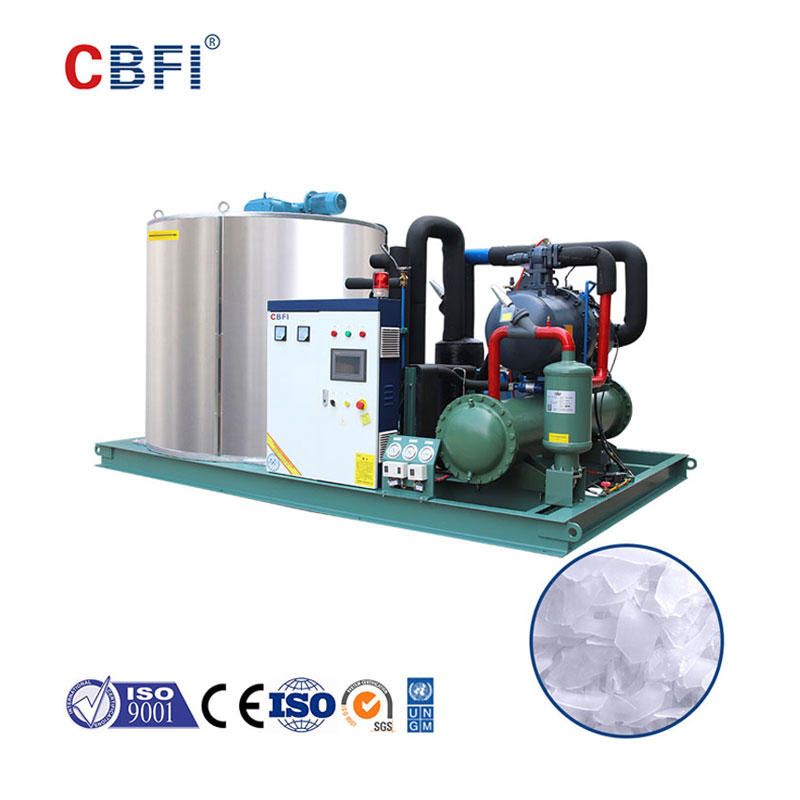آلة صنع رقائق الثلج CBFI BF15000 بسعة 15 طنًا يوميًا للاستخدام في التبريد