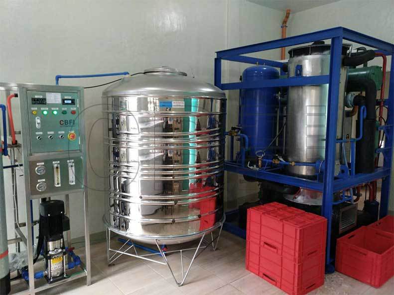 Máquina de gelo de tubo de 5 toneladas nas Filipinas para iniciar negócios de gelo