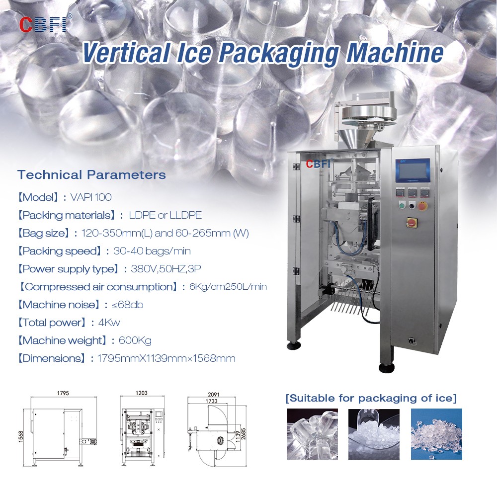 Automatic Vertical Ice Packing Machine For Starting Ice Business Cbfi