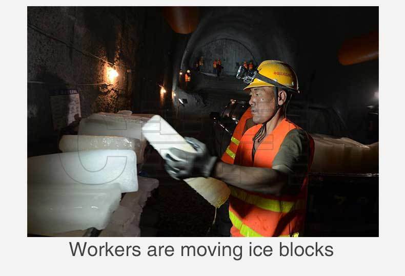 Máquina de bloques de hielo de 5 toneladas para el proyecto del túnel Lagang