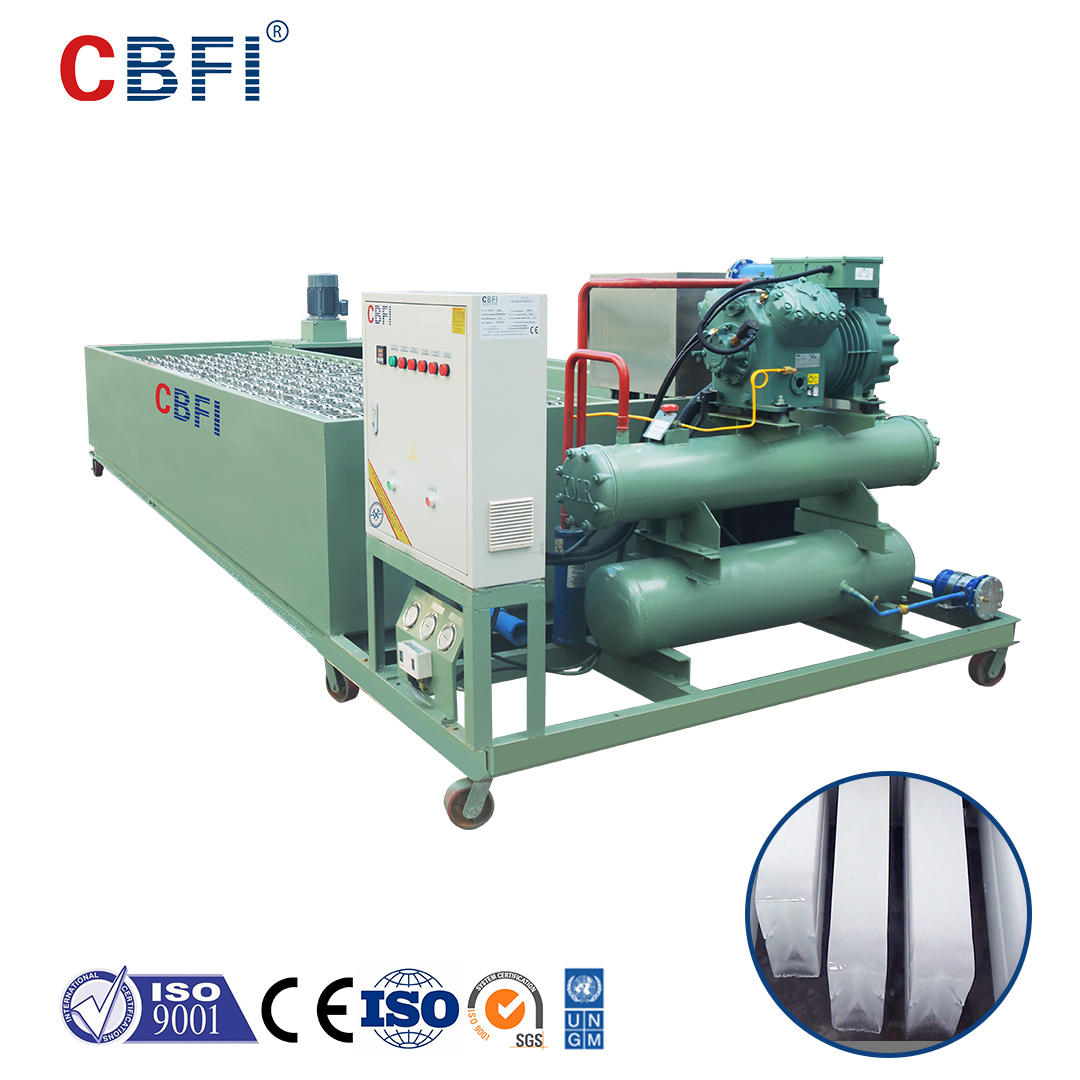 CBFI BBI100 Máquina para fazer blocos de gelo de salmoura 10 toneladas por dia