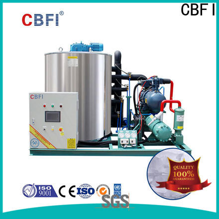CBFI stores industrial flake ice machine bulk production for aquatic goods